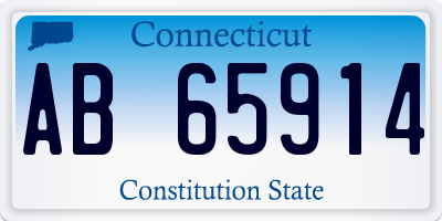 CT license plate AB65914