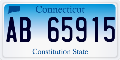 CT license plate AB65915