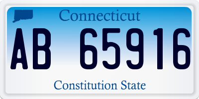 CT license plate AB65916