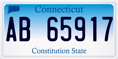 CT license plate AB65917