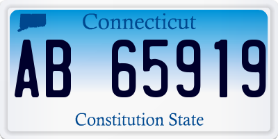 CT license plate AB65919