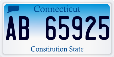 CT license plate AB65925