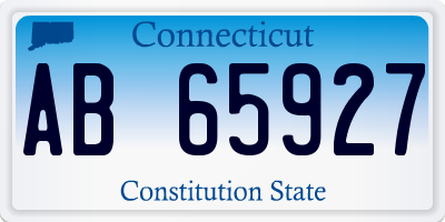 CT license plate AB65927