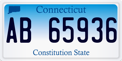 CT license plate AB65936