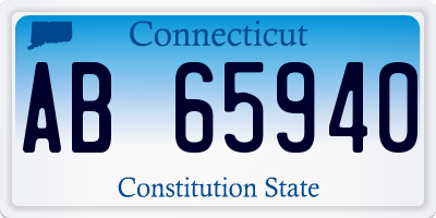 CT license plate AB65940