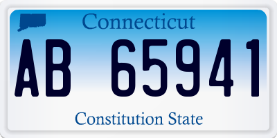 CT license plate AB65941