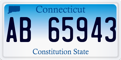 CT license plate AB65943