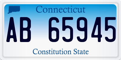 CT license plate AB65945