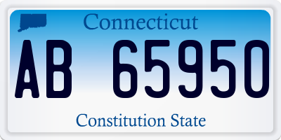 CT license plate AB65950