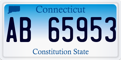 CT license plate AB65953