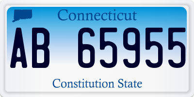 CT license plate AB65955