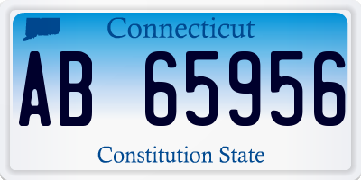 CT license plate AB65956