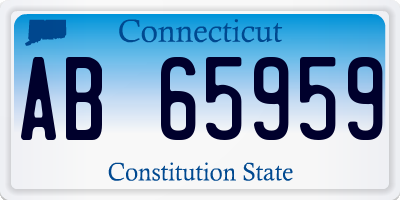 CT license plate AB65959