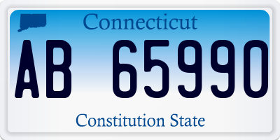 CT license plate AB65990