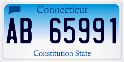 CT license plate AB65991