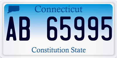 CT license plate AB65995