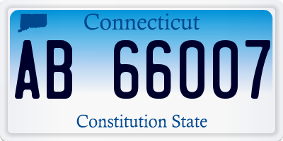 CT license plate AB66007