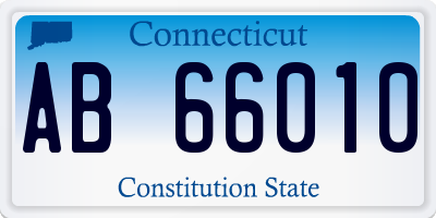 CT license plate AB66010