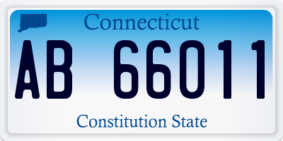 CT license plate AB66011