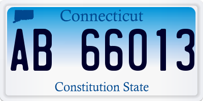 CT license plate AB66013