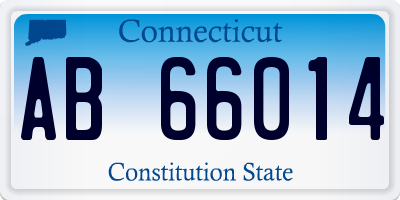 CT license plate AB66014