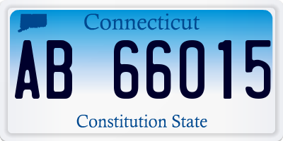 CT license plate AB66015