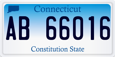 CT license plate AB66016