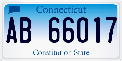 CT license plate AB66017