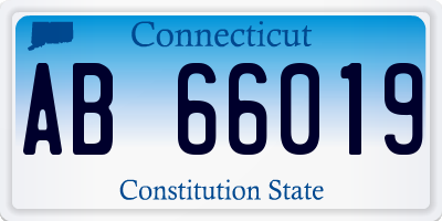 CT license plate AB66019