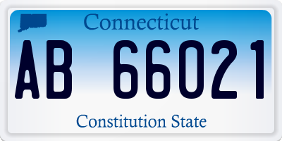 CT license plate AB66021