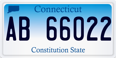 CT license plate AB66022