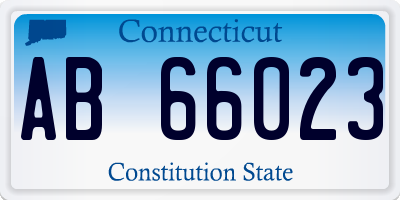 CT license plate AB66023