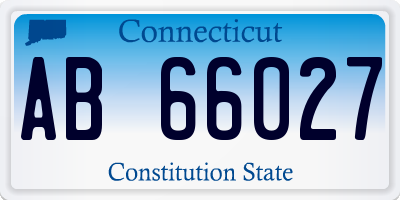 CT license plate AB66027