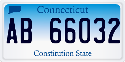 CT license plate AB66032