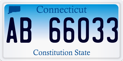 CT license plate AB66033