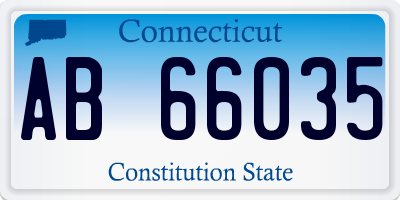 CT license plate AB66035