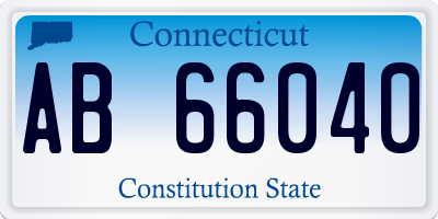 CT license plate AB66040