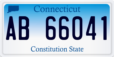 CT license plate AB66041