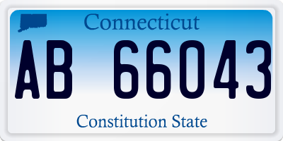 CT license plate AB66043