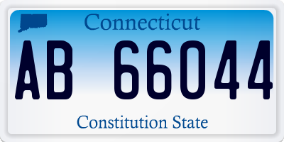 CT license plate AB66044