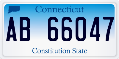 CT license plate AB66047