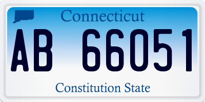 CT license plate AB66051