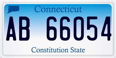 CT license plate AB66054