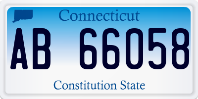 CT license plate AB66058