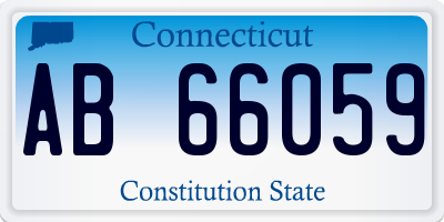 CT license plate AB66059