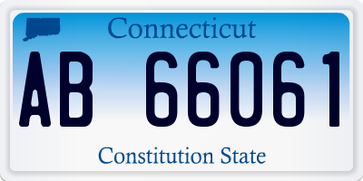 CT license plate AB66061