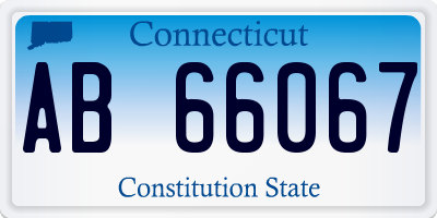 CT license plate AB66067