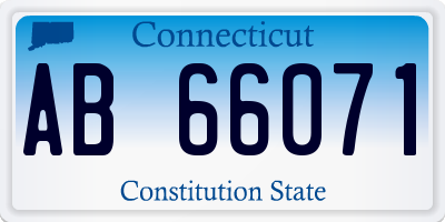 CT license plate AB66071