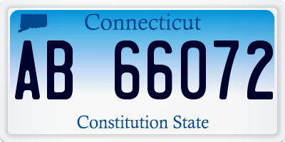 CT license plate AB66072