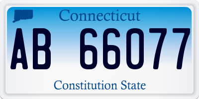 CT license plate AB66077